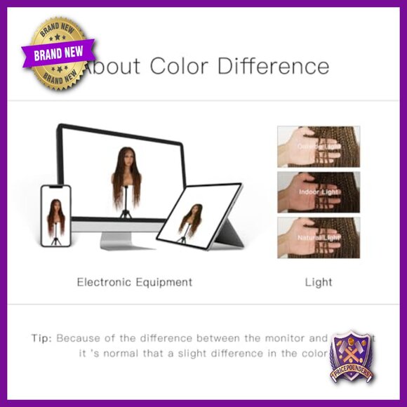 32 Inch Synthetic Braided Wig Double Lace Front Glueless Knotless Box Braids main image 6